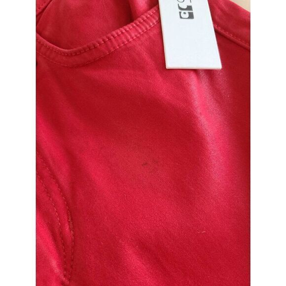 Joe's The Charlie High Rise Coated Ankle Skinny Denim Jeans Ruby Red Size 24 NWT - Picture 8 of 10